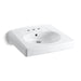 KOHLER K-1997-SS4 Brenham Wall-mount or concealed carrier arm mount commercial bathroom sink with 4" centerset faucet...