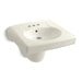 KOHLER K-1999-4 Brenham Wall-mounted or concealed carrier arm mounted commercial bathroom sink with 4" centerset faucet...