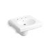 KOHLER K-1999-8 Brenham Wall-mount or Concealed Carrier Arm Mount Commercial Bathroom Sink with Widespread Faucet Holes...