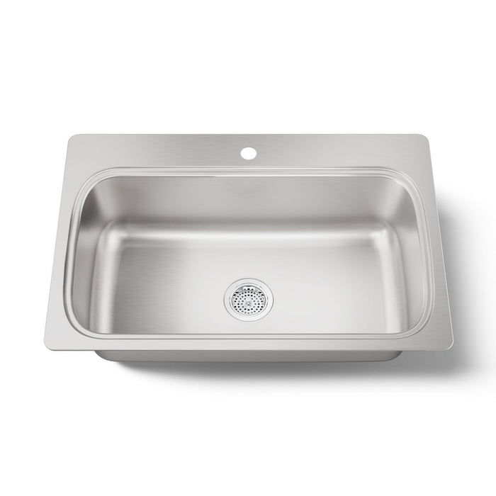 KOHLER K-20060-1 Verse 33" top-mount single-bowl kitchen sink