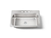 KOHLER K-20060-3 Verse 33" top-mount single-bowl kitchen sink, stainless steel
