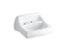KOHLER K-2007-L Kingston 21-1/4" x 18-1/8" wall-mount/concealed arm carrier bathroom sink with single faucet hole and...