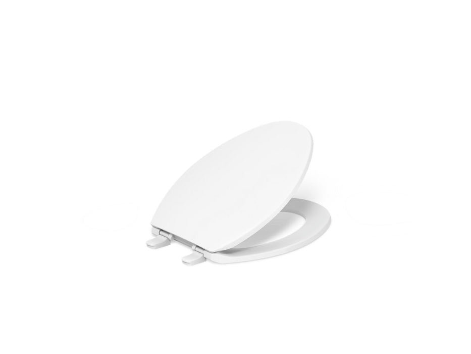 KOHLER K-20110 Brevia Quiet-Close elongated toilet seat, white
