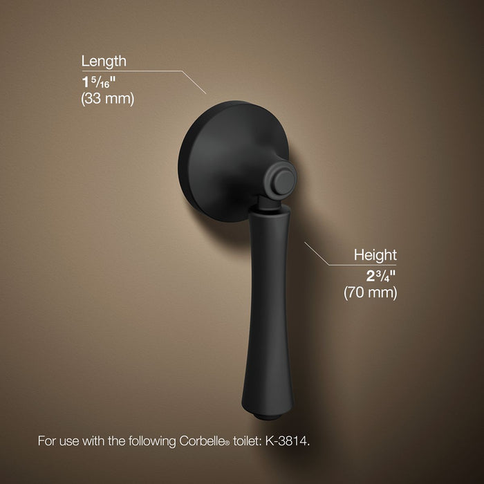 KOHLER K-20120-L Corbelle Left-hand trip lever, matte black - view 4