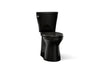 KOHLER K-20197 Betello ComForteeight Two-piece elongated 1.28 gpf chair height toilet, black black