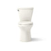 KOHLER K-20198 Betello ContinuousClean XT Two-piece Elongated Toilet with Skirted Trapway, 1.28 GPF, Biscuit - front view of 