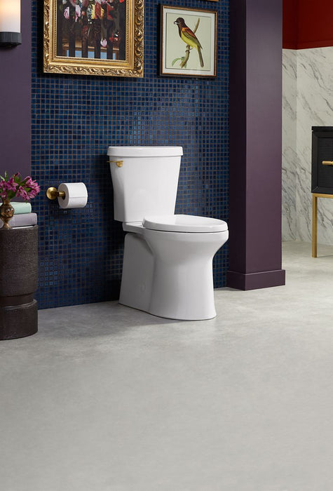 KOHLER K-20198-7 K-20198 Betello ComForteeight Two-piece Elongated 1.28 GPF Chair Height Toilet with ContinuousClean...