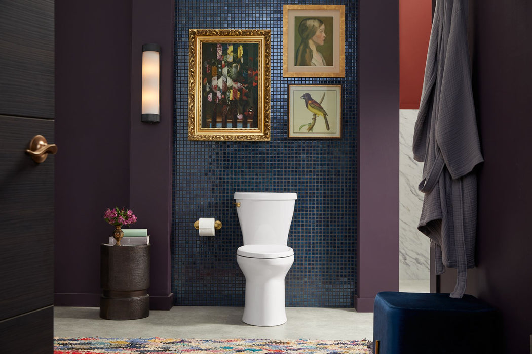 KOHLER K-20198-7 K-20198 Betello ComForteeight Two-piece Elongated 1.28 GPF Chair Height Toilet with ContinuousClean...