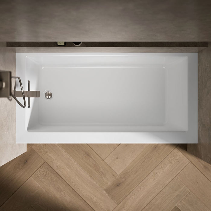 KOHLER K-20201-LA Underscore 60" x 30" alcove bath with integral apron, integral flange, and left-hand drain, white - view 5
