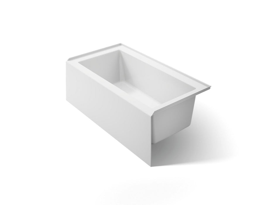 KOHLER K-20202-RA Underscore 60" x 32" alcove bath with integral apron, integral flange, and right-hand drain, white
