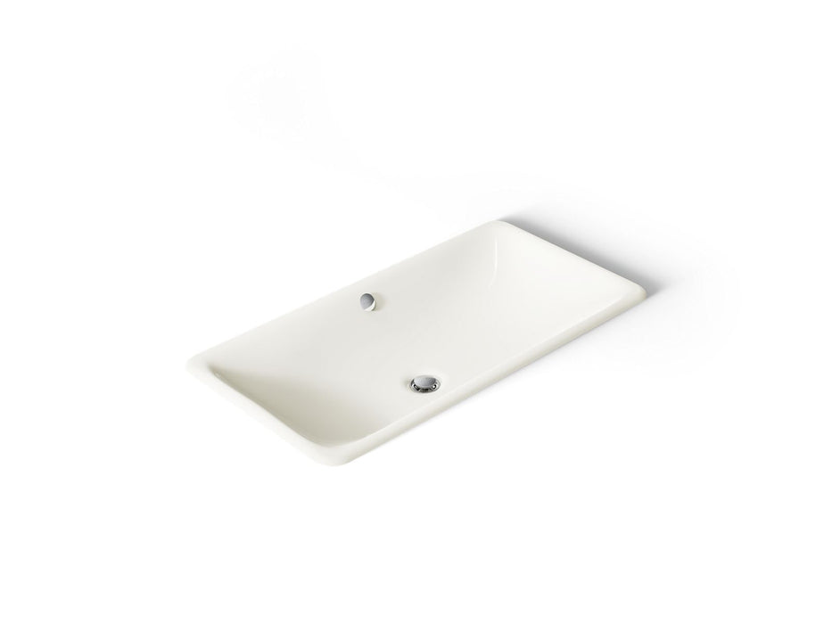 KOHLER K-20212 Iron Plains 30" rectangular drop-in/undermount bathroom sink, biscuit