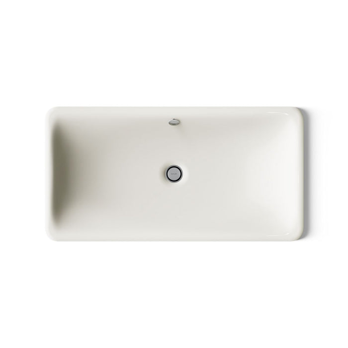 KOHLER K-20212 Iron Plains 30" rectangular drop-in/undermount bathroom sink, biscuit - view 3