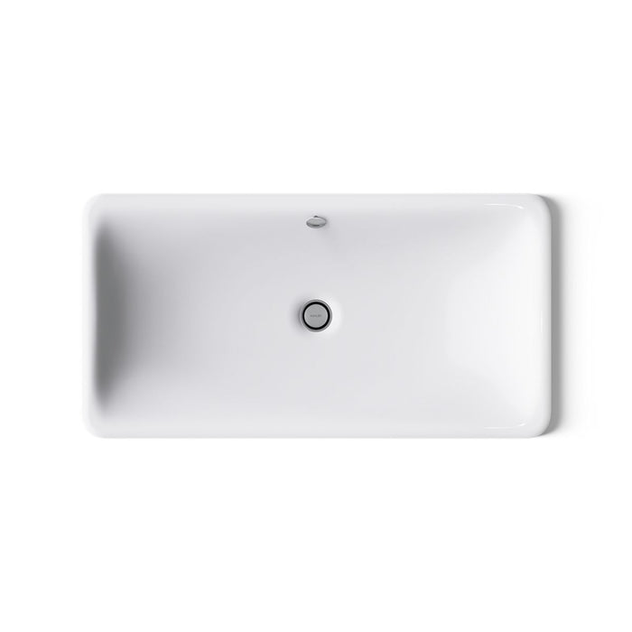 KOHLER K-20212 Iron Plains 30" rectangular drop-in/undermount bathroom sink, white - view 3