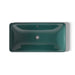 KOHLER K-20212-PAT Iron Plains 30" rectangular drop-in / undermount / vessel bathroom sink, teal exterior with teal...