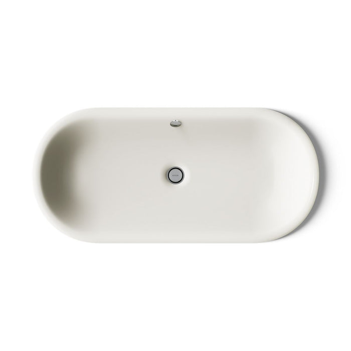 KOHLER K-20213 Iron Plains 33" oval drop-in/undermount bathroom sink, biscuit - view 4
