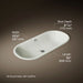 KOHLER K-20213 Iron Plains 33" oval drop-in/undermount bathroom sink, dune - view 2