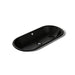 KOHLER K-20213-P5 Iron Plains 33" oval drop-in/undermount/vessel bathroom sink with Iron Black painted underside, black black