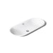 KOHLER K-20213-P5 Iron Plains 33" oval drop-in/undermount/vessel bathroom sink with Iron Black painted underside, white