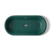 KOHLER K-20213-PAT Iron Plains 33" oval drop-in / undermount / vessel bathroom sink, teal exterior with teal interior -...
