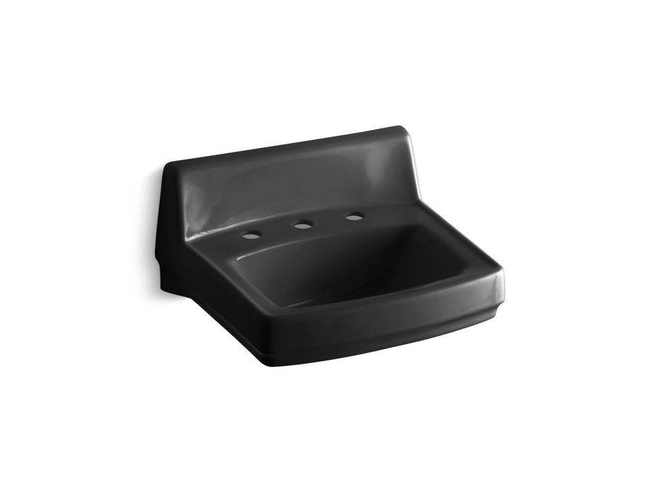 KOHLER K-2030 Greenwich 20-3/4" x 18-1/4" wall-mount/concealed arm carrier bathroom sink with widespread faucet holes,...