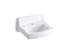 KOHLER K-2031-0 K-2031 Greenwich 20-3/4" x 18-1/4" Wall-mount/concealed Arm Carrier Bathroom Sink with Single Faucet...