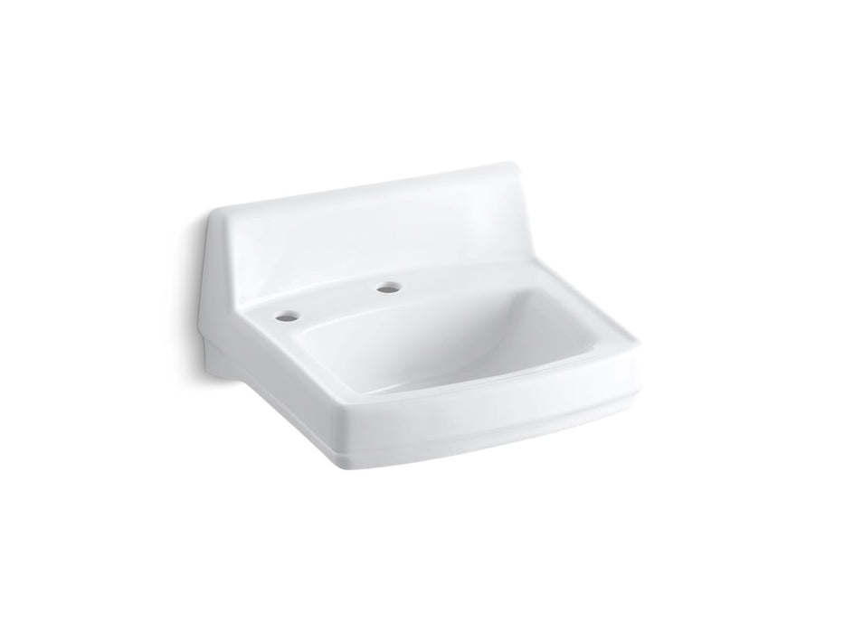 KOHLER K-2031-NL Greenwich 20-3/4" x 18-1/4" wall-mount/concealed arm carrier bathroom sink with single faucet hole, no...