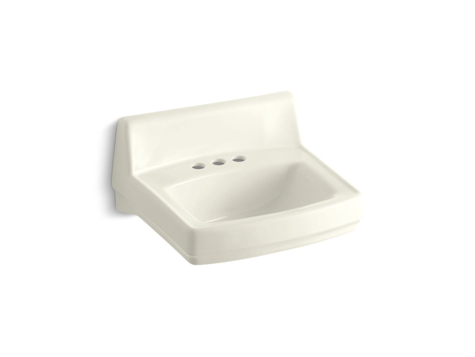 KOHLER K-2032 Greenwich 20-3/4" x 18-1/4" wall-mount/concealed arm carrier bathroom sink with 4" centerset faucet holes,...