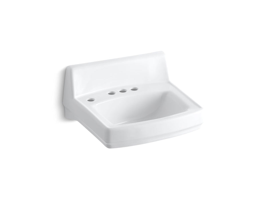 KOHLER K-2032-NL Greenwich 20-3/4" x 18-1/4" wall-mount/concealed arm carrier bathroom sink with 4" centerset faucet...