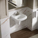 KOHLER K-2035-4 Pinoir 22" Oval Wall-mount Bathroom Sink with Glazed Underside, White - image focused on single product story