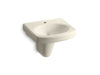 KOHLER K-2035-1 Pinoir Wall-mount Bathroom Sink with Single Faucet Hole, almond