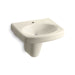 KOHLER K-2035-1 Pinoir Wall-mount Bathroom Sink with Single Faucet Hole, almond