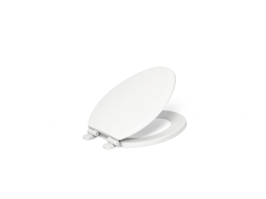 KOHLER K-20454 Ridgewood Quiet-Close elongated toilet seat, white