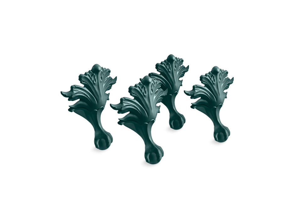 KOHLER K-204 Artifacts Ball-and-claw Feet, Teal - 3/4 view of product