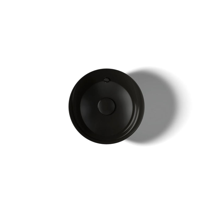 KOHLER K-20703 Veil 16" round vessel bathroom sink or pedestal sink basin, black black - view 4
