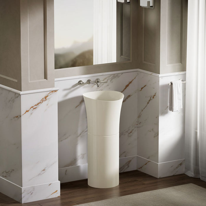 KOHLER K-20703-N Veil 16" round vessel bathroom sink or pedestal sink basin, no overflow