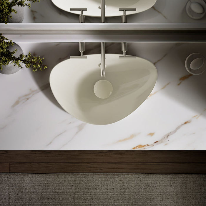 KOHLER K-20704 Veil 21" oval vessel bathroom sink, biscuit - view 5