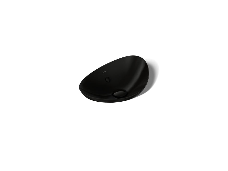 KOHLER K-20704 Veil 21" oval vessel bathroom sink, black black