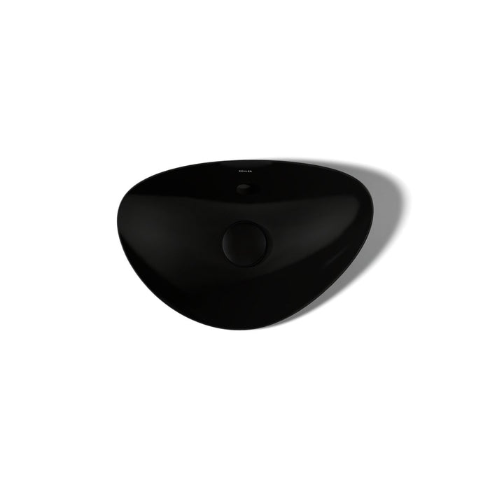 KOHLER K-20704 Veil 21" oval vessel bathroom sink, black black - view 2