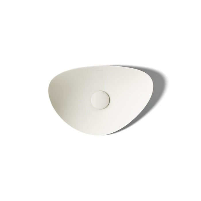 KOHLER K-20704-N Veil 21" oval vessel bathroom sink, no overflow, biscuit - view 3