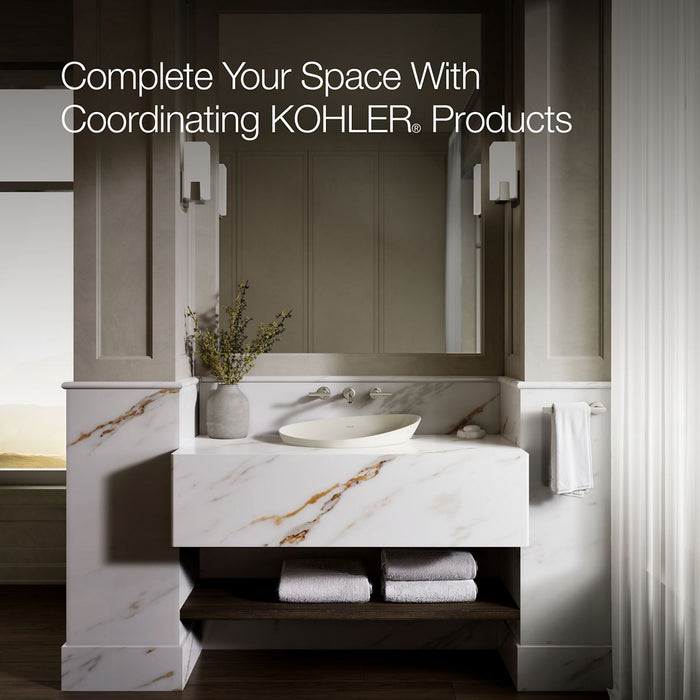 KOHLER K-20704-N Veil 21" oval vessel bathroom sink, no overflow, biscuit - view 4