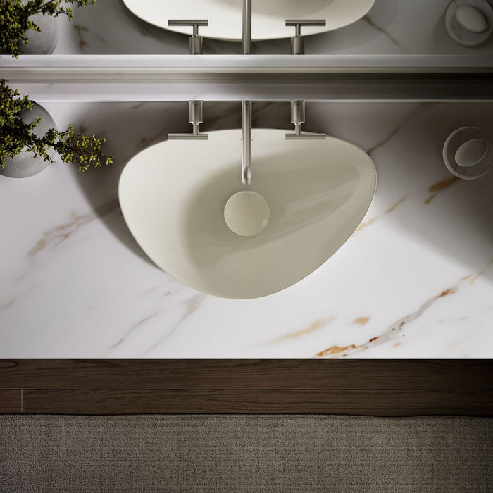 KOHLER K-20704-N Veil 21" oval vessel bathroom sink, no overflow, biscuit - view 5