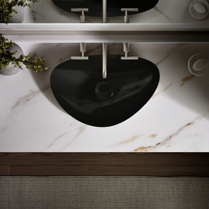 KOHLER K-20704-N Veil 21" oval vessel bathroom sink, no overflow, black black - view 4