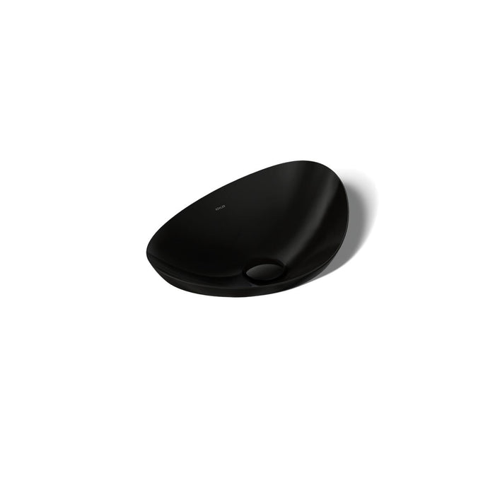 KOHLER K-20704-N Veil 21" oval vessel bathroom sink, no overflow, black black - view 5