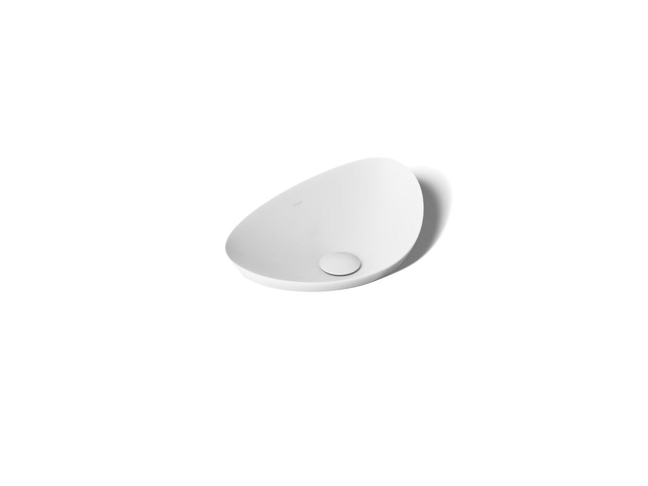 KOHLER K-20704-N Veil 21" oval vessel bathroom sink, no overflow, white