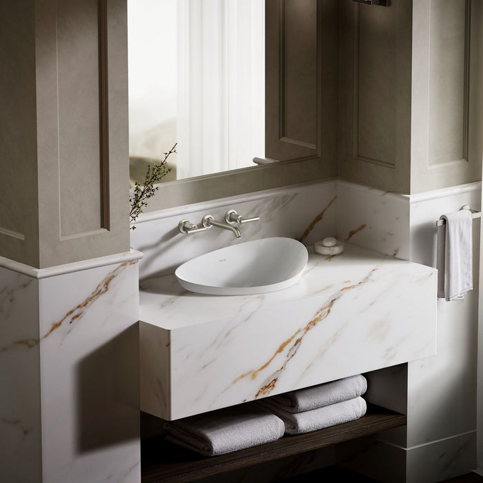 KOHLER K-20704-N Veil 21" oval vessel bathroom sink, no overflow, white - view 5