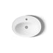 KOHLER K-2075-1 Serif 22-1/4" oval drop-in bathroom sink, white - view 3