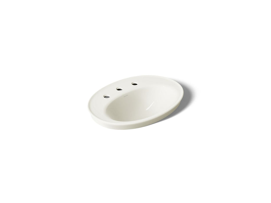 KOHLER K-2075-8 Serif 22-1/4" oval drop-in bathroom sink