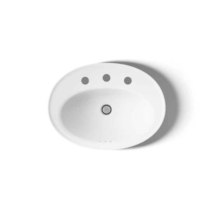KOHLER K-2075-8 Serif 22-1/4" oval drop-in bathroom sink