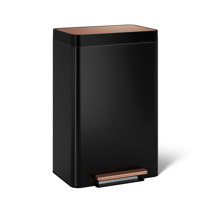 KOHLER K-20940 13-gallon stainless steel step trash can