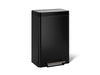 KOHLER K-20940 13-gallon stainless steel step trash can, black stainless